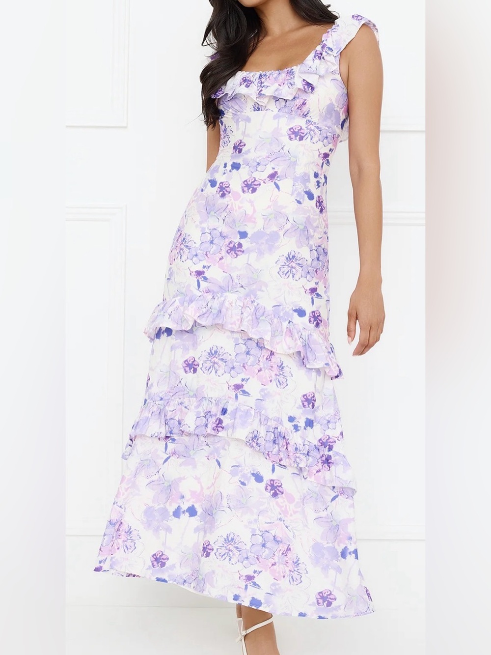 Hello Molly Midnight Magnolia Maxi Dress Purple